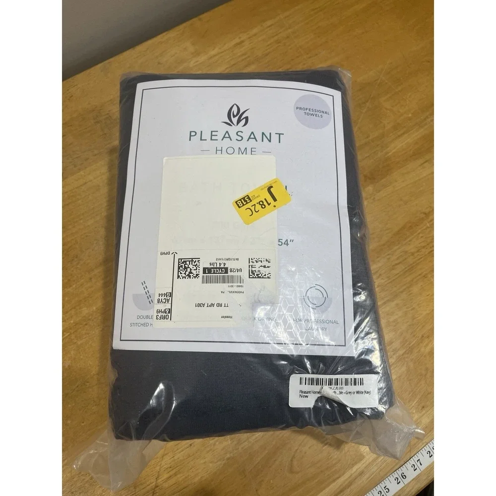 Pleasant Home Extra Large Bath‎ Towels Navy Set Of 4 27x54